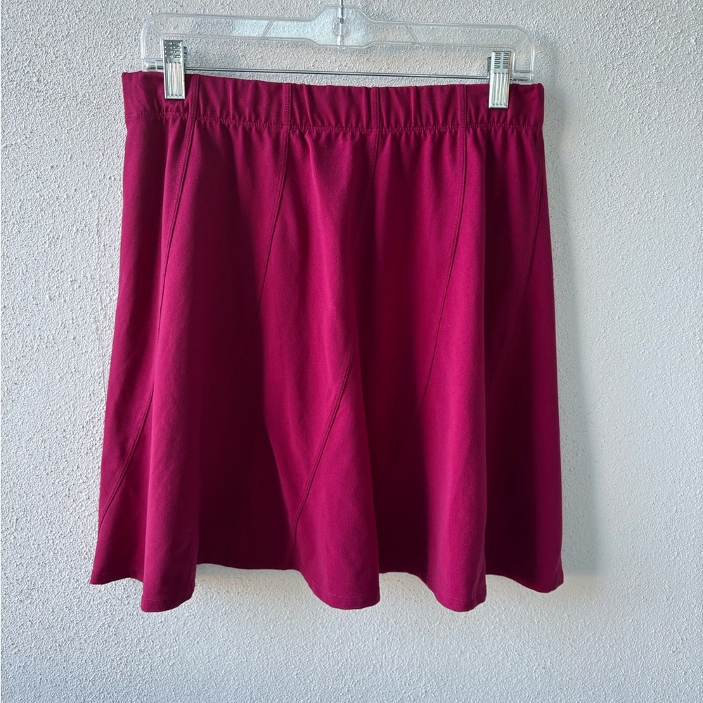 Toad & Co Size M Fuchsia Pink Skirt‎ Elastic Waist Casual Travel Athleisure - Picture 3 of 9